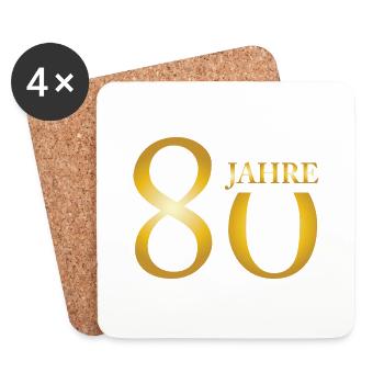 80th Birthday Years Gift Birthday Special Day - Coasters (set of 4) - white - Front