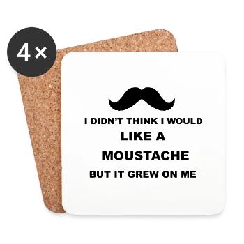 Moustache - Untersetzer (4er-Set) - Weiß - Vorne
