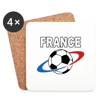 football sport France - Dessous de verre (lot de 4) - blanc - Devant