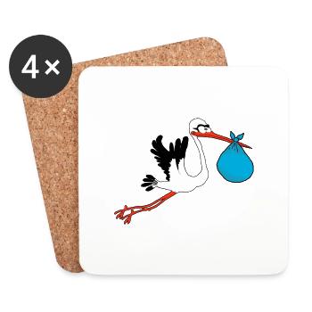 Storch - Untersetzer (4er-Set) - Weiß - Vorne