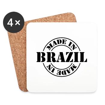 made in brazil m1k2 - Coasters (set of 4) - white - Front