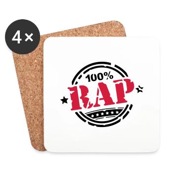 100_pro_rap_di2 - Coasters (set of 4) - white - Front