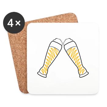 bier2 - Dessous de verre (lot de 4) - blanc - Devant