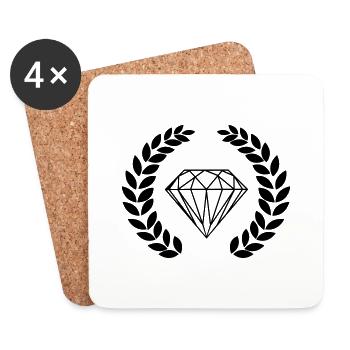 diamant - Untersetzer (4er-Set) - Weiß - Vorne