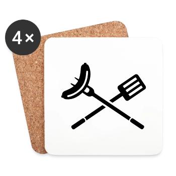 Griller - Dessous de verre (lot de 4) - blanc - Devant