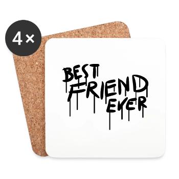 Best Friend Ever Graffiti - Untersetzer (4er-Set) - Weiß - Vorne