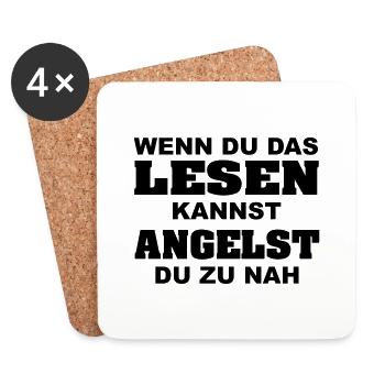 wenn_du_das_lesen_kannst - Untersetzer (4er-Set) - Weiß - Vorne