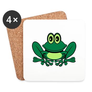 Sweet funny frog - Coasters (set of 4) - white - Front