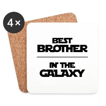 Best Brother In Galaxy - Untersetzer (4er-Set) - Weiß - Vorne