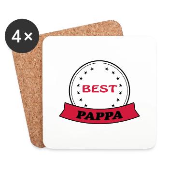 Best pappa 111 - Untersetzer (4er-Set) - Weiß - Vorne