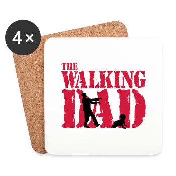 WALKING DAD - Coasters (set of 4) - white - Front