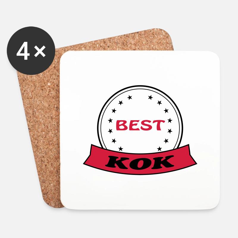 Best kok - Untersetzer (4er-Set) - Weiß