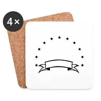 stars symbol - Untersetzer (4er-Set) - Weiß - Vorne