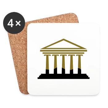 athen_gebaeude_2 - Coasters (set of 4) - white - Front