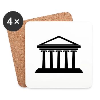 athen_gebaeude - Coasters (set of 4) - white - Front