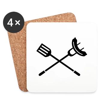 grill - Untersetzer (4er-Set) - Weiß - Vorne