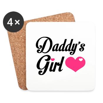 Daddy's Girl - Coasters (set of 4) - white - Front