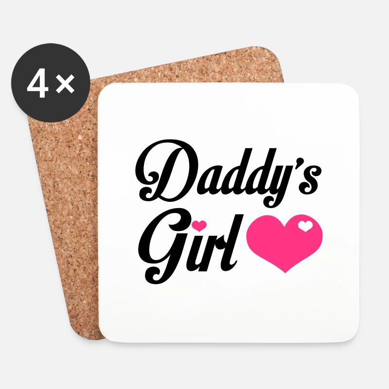Daddy's Girl - Untersetzer (4er-Set) - Weiß