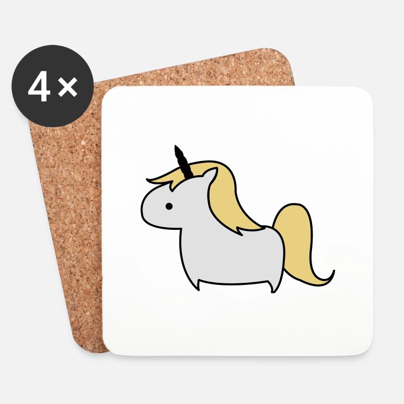 unicorn_002 - Untersetzer (4er-Set) - Weiß
