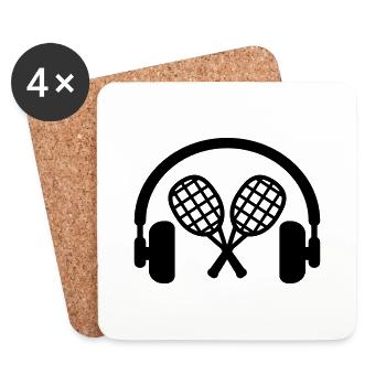 Squash Sport Game Match Champion Victory - Untersetzer (4er-Set) - Weiß - Vorne