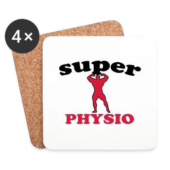Super physio - Dessous de verre (lot de 4) - blanc - Devant