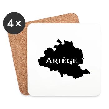 Ariège carte Ariégeoise - Dessous de verre (lot de 4) - blanc - Devant