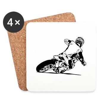 Supermoto - Supermotard - Coasters (set of 4) - white - Front
