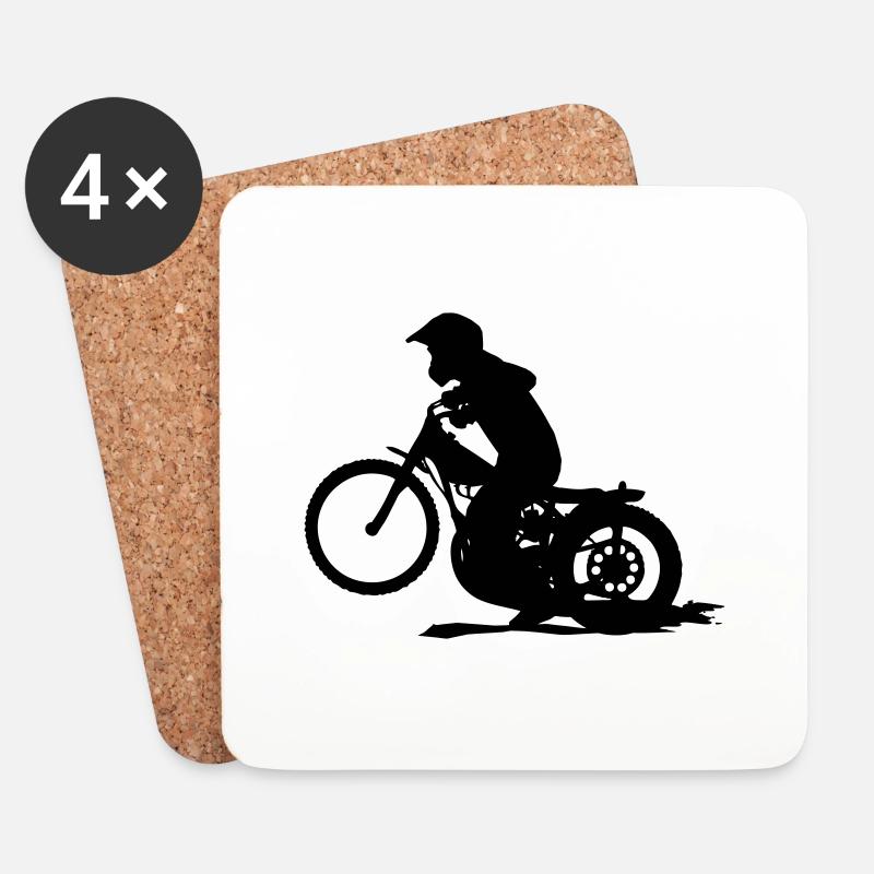 Speedway - Coasters (set of 4) - white
