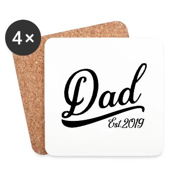 Papa Est 2019 - Dessous de verre (lot de 4) - blanc - Devant