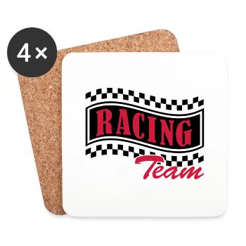 racing_team_002 - Untersetzer (4er-Set) - Weiß - Vorne
