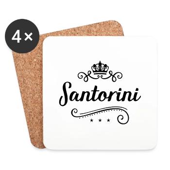 santorini logo - Untersetzer (4er-Set) - Weiß - Vorne
