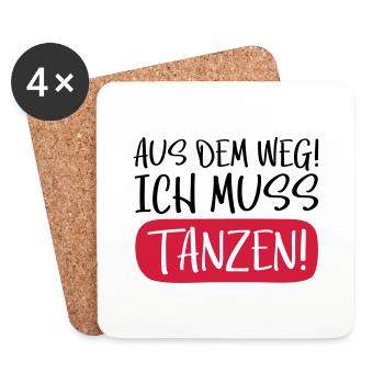 tanzen aus dem weg - Untersetzer (4er-Set) - Weiß - Vorne