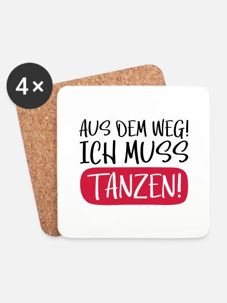 tanzen aus dem weg - Untersetzer (4er-Set) - Weiß