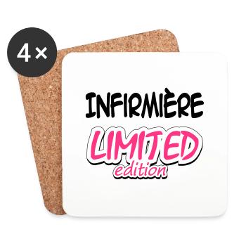 Docteur / Infirmier / Kiné / Médecin / Infirmière - Coasters (set of 4) - white - Front