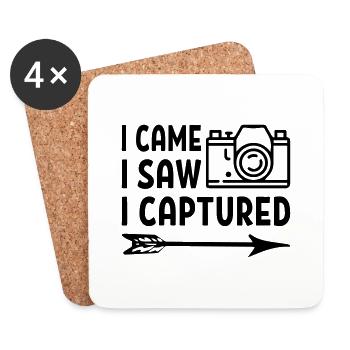 I Came I Saw I Captured - Dessous de verre (lot de 4) - blanc - Devant