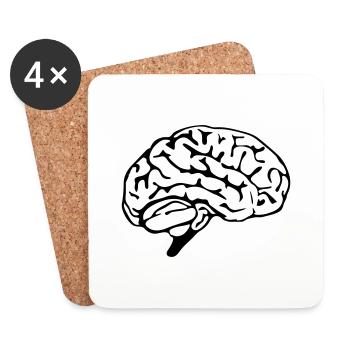 brain design - Untersetzer (4er-Set) - Weiß - Vorne