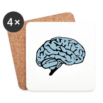 brain design - Untersetzer (4er-Set) - Weiß - Vorne