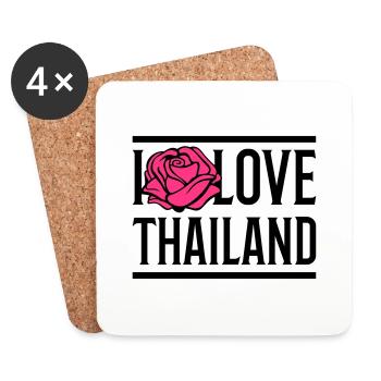 i love thailand - Untersetzer (4er-Set) - Weiß - Vorne