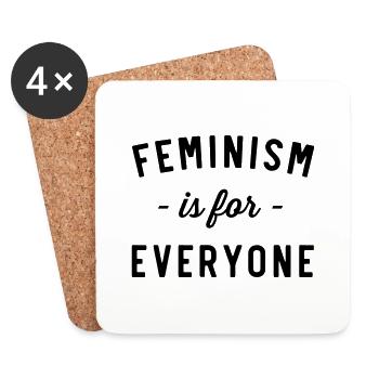 Feminism Is For Everyone - Coasters (set of 4) - white - Front