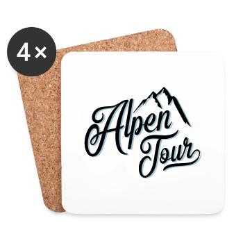 alpen tour - Untersetzer (4er-Set) - Weiß - Vorne