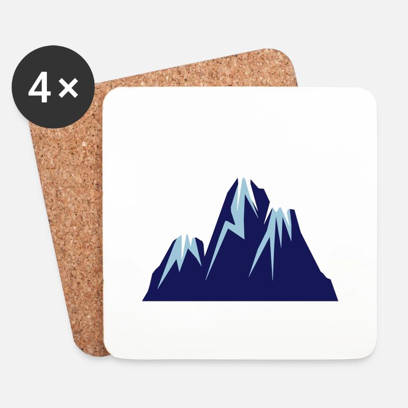 mountains comic - Untersetzer (4er-Set) - Weiß