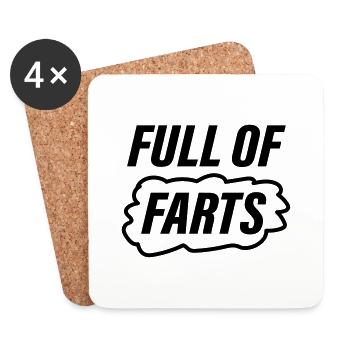 Full Of Farts - Coasters (set of 4) - white - Front