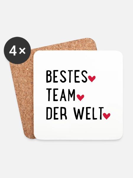 Bestes Team der Welt - Untersetzer (4er-Set) - Weiß