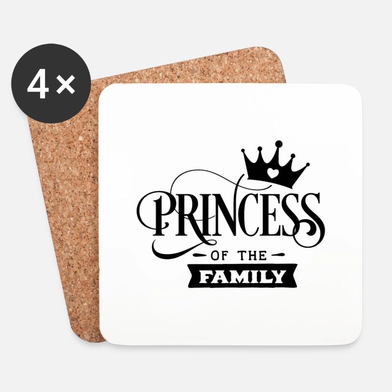 Princess - Untersetzer (4er-Set) - Weiß