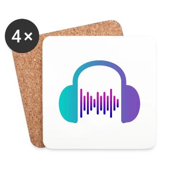 Fête de la musique Music Vibes - Dessous de verre (lot de 4) - blanc - Devant