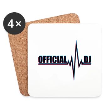 DJ officiel de Puls - Dessous de verre (lot de 4) - blanc - Devant