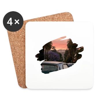 Hollywood Sign - Coasters (set of 4) - white - Front