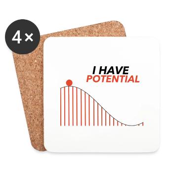 I HAVE POTENTIAL - Coasters (set of 4) - white - Front