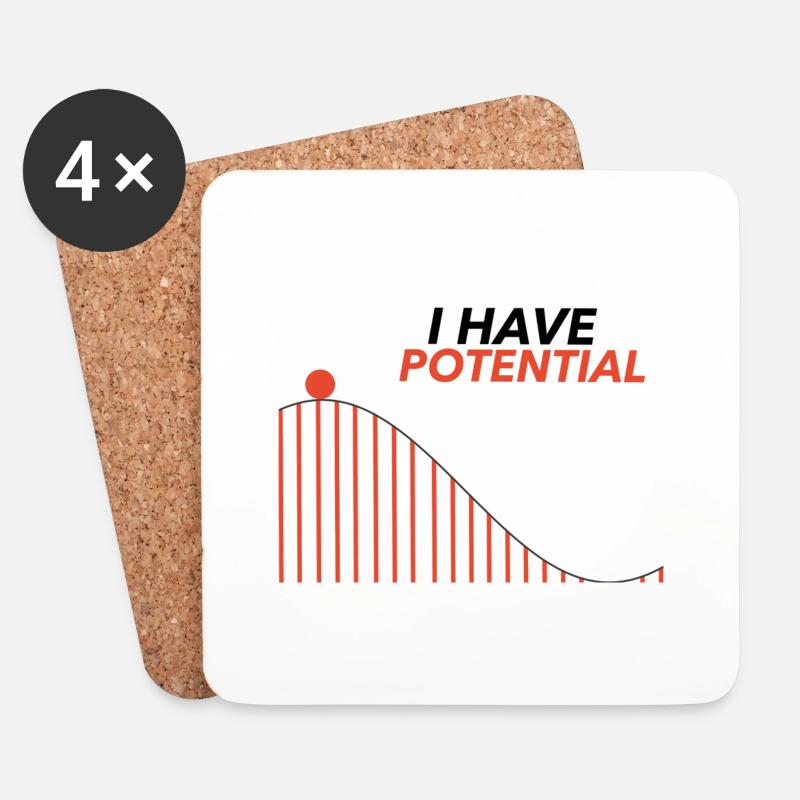 I HAVE POTENTIAL - Untersetzer (4er-Set) - Weiß