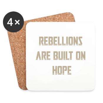 rebellions property - Coasters (set of 4) - white - Front